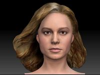 Brie Larson 3d model as Captain Marvel Carol Danvers bust | 3D