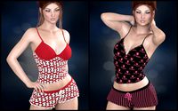 Private Moments: Sweetie PJ Set for Genesis 3 Females