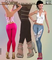 Unique for Skinny Jeans and Corset