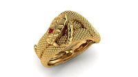 Snake ring with red ruby eye nhan ran mat gan da ruby | 3D