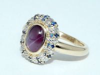 ring with Central stone cabochon | 3D