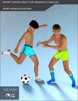 Sport Socks Pack for Genesis 3 Males
