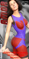 AMOR OUTFIT FOR GENESIS 3, VICTORIA 7 AND MICHAEL 7