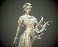 Eladrin Elf women Bard pathfinder  3D print model | 3D