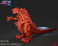 Stylized Godzilla Timelapse and Model | 3D