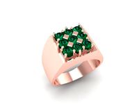 1237  luxury korea diamond ring for men | 3D
