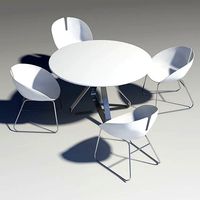 Fjord armchair and table stainless