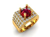 1228 luxury korea diamond ring for men | 3D