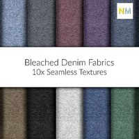 Bleached Denim Fabrics Seamless Textures Se