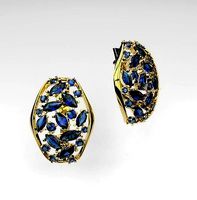 Earring with gems | 3D
