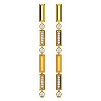 Shanti Linear Drop Earring | 3D