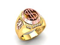 1203 Diamond Ring with Dollar Symbol | 3D
