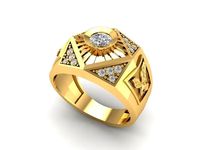 1201 Korean Diamond Men Ring with Eagle | 3D