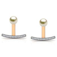 Duo Pearl Jacket Earring | 3D