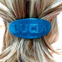 LUCIA Personalized Oval Hair Barrete 70-86 | 3D