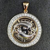 Golden Pendant Zodiac sign Pisces | 3D