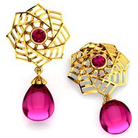 Amer Fountain Drop Earring | 3D