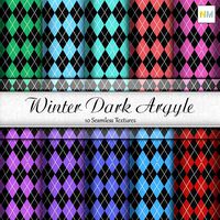 Winter Dark Argyle Fabrics Seamless Textures Se