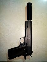 airsoft 1911 kjw cybergun adapter  for 14mm left silencer | 3D