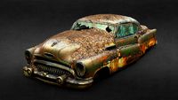 Overgrown 1950's Car (Gameready from Scan)