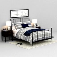 crate and barrel Mason Shadow Queen Bed