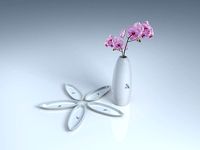 White ceramic orchid dish 3D Model | 3D