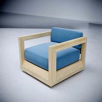 Paloma teak swivel lounge chair