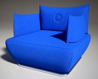 Dunder S600 sofa blu Mental Ray