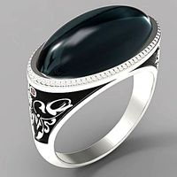 Cabochon  cushion gems mensring  | 3D