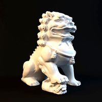 stone lion   Statue sculpture | 3D