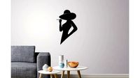 Silhouette lady profile wall Art | 3D