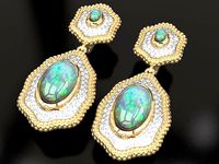 Nugget earrings | 3D