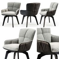 Freifrau Marla armchair low wooden frame
