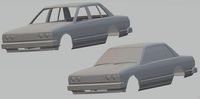 Nissan Bluebird Printable Body Car | 3D