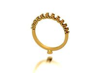 wedding ring half round | 3D