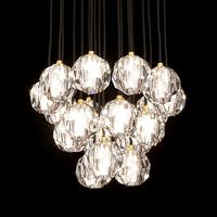RH BOULE DE CRISTAL ROUND CLUSTER CHANDELIER 19 Brass
