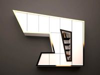 The contemporary bookcase with gold edges
