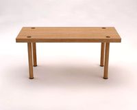 LOUNGE TABLE---Rectangular and screwed foot