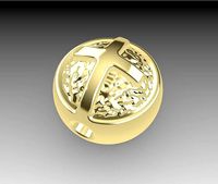 Shamballa bracelet bead | 3D