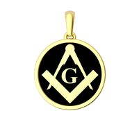 25mm Plain Freemason Disc Pendant | 3D