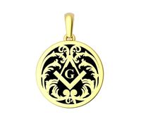 25mm Freemason Disc Pendant | 3D