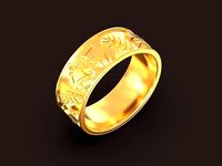 Christmas symbols ring Tymoshchuk Hanna jewelry design | 3D