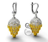 Earrings with globs | 3D