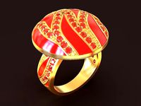 Golden ring  printable 3d model Tymoshchuk Hanna jewelry design | 3D