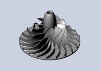 Printable Radial Pump Turbopump Impeller Model | 3D