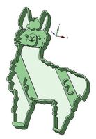 Alpaca cookie cutter | 3D