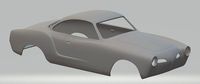 Volkswagen Karman Ghia Printable Body Car | 3D