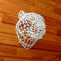 WireFrame Tiger Head Low Poly | 3D