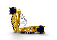 Earrings with gem 5mm | 3D