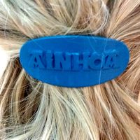 AINHOA Personalized Oval Hair Barrete 60-76 | 3D